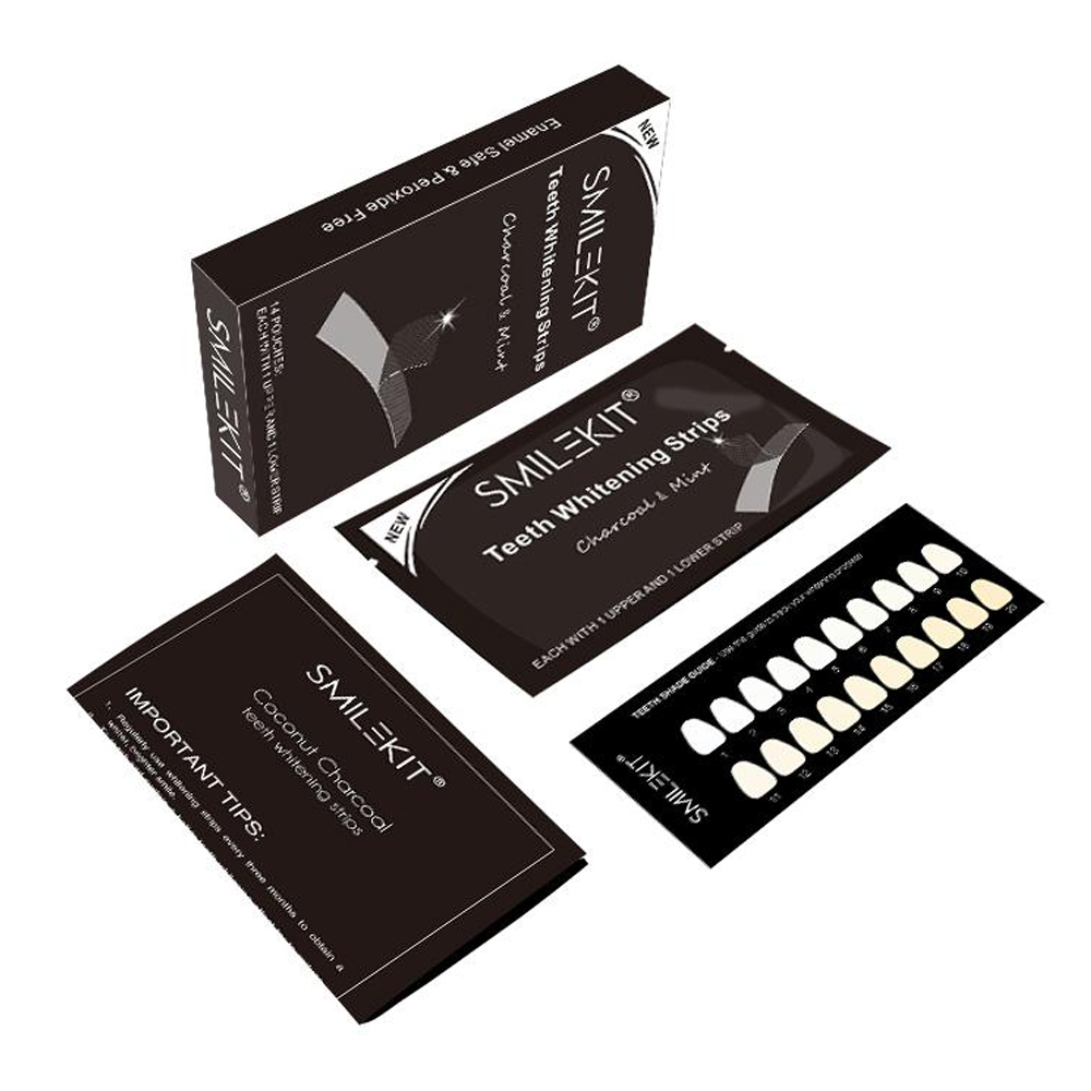 Teeth Whitening Effects - 70 ピース/箱歯ホワイトニングストリップ竹炭歯の汚れ除去口腔衛生ケア歯科シェード漂白キット白ツール