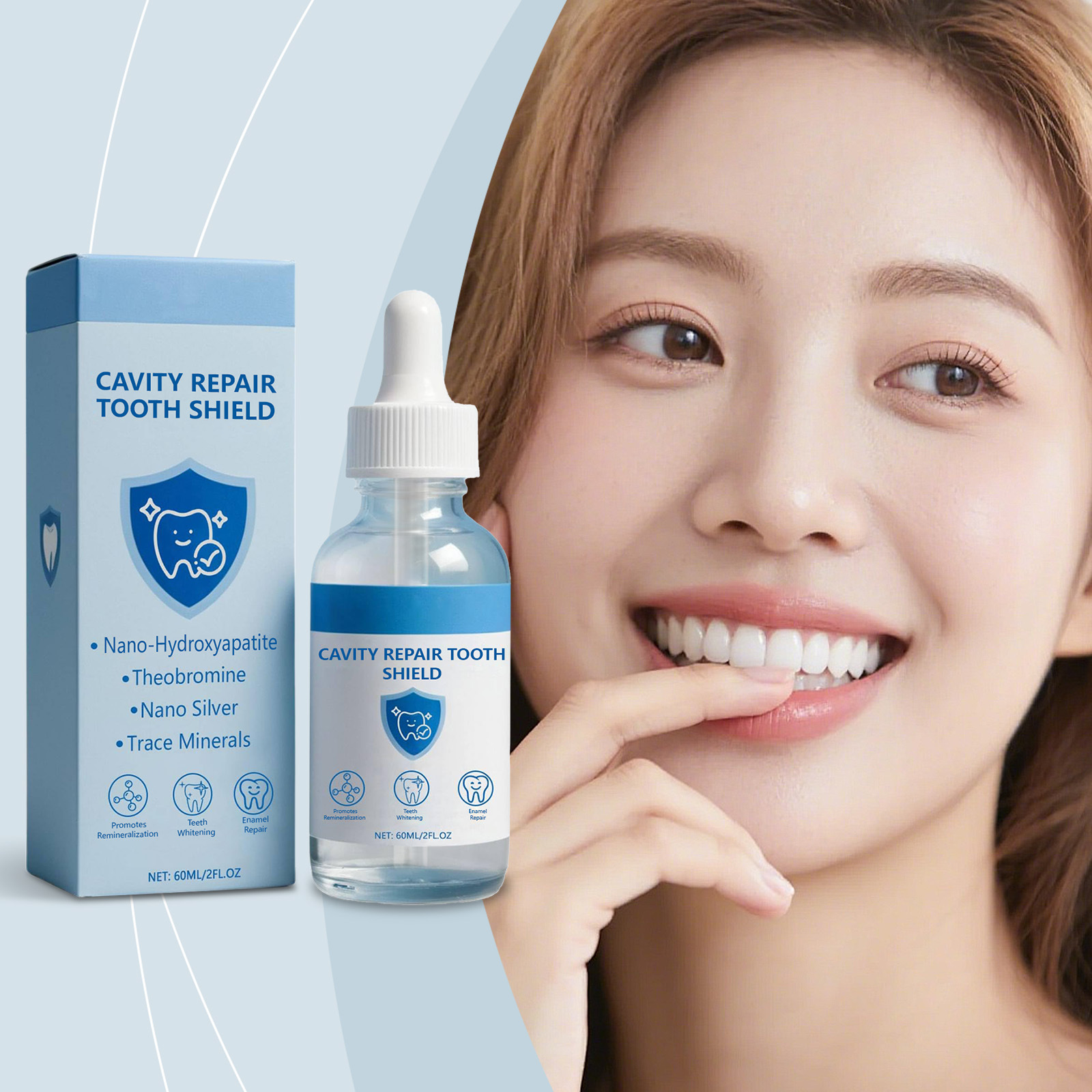 Teeth Whitening Serum - 空洞修復歯血清 歯の汚れを軽減 歯の表面の洗浄 歯の空洞を防ぐ 歯の虫歯を防ぐ 歯のエッセンス