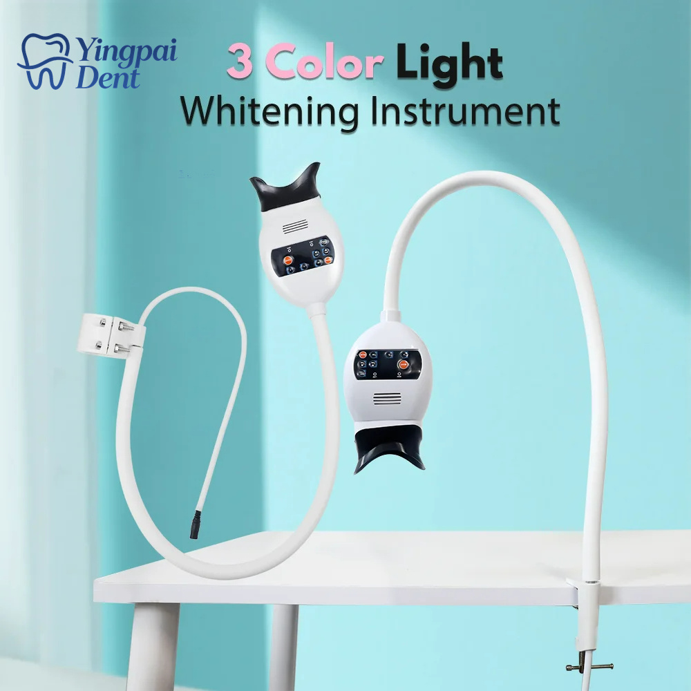 Teeth Whitening/Bleaching - 調整可能な3色LED歯のホワイトニング促進器、歯科用コールドライトランプ、プロフェッショナル漂白機、歯科クリニックツール