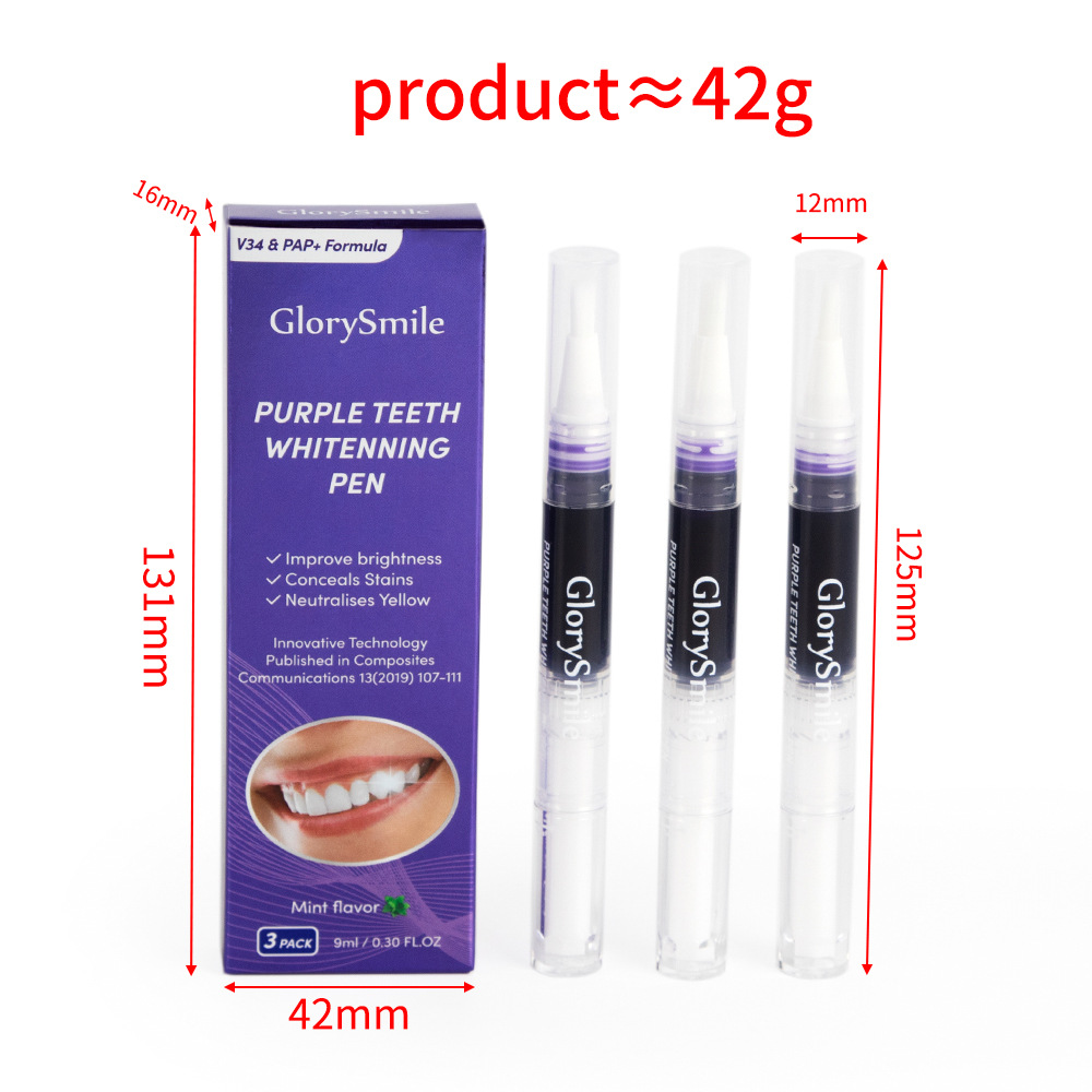 Teeth Whitening Pens - メイヤペン歯のホワイトニングエッセンスジェル塗り込み式歯のホワイトニングストリップパープル歯のクリーニングペン歯垢除去