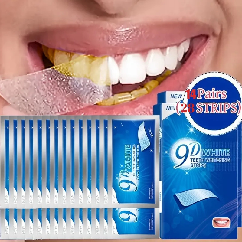 Teeth Whitening Effects - 歯のホワイトニングストリップ - 9D歯のホワイトニングキット プロフェッショナル効果、非敏感性歯のホワイトナー、28枚入り（14日間の治療）