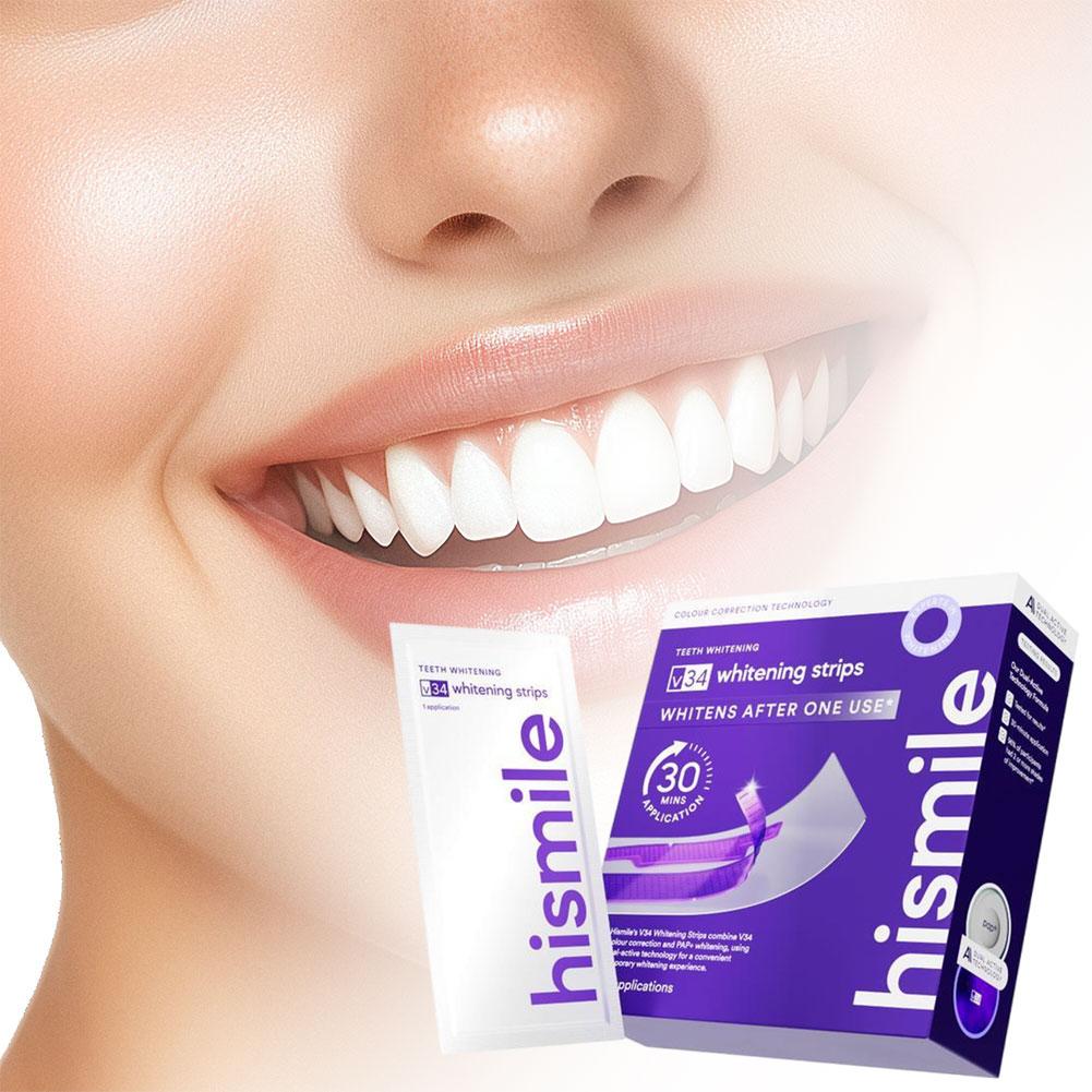パープル除去イエローティーステインストリップスV34ホワイト - Teeth Whitening After Care のレビューと価格
