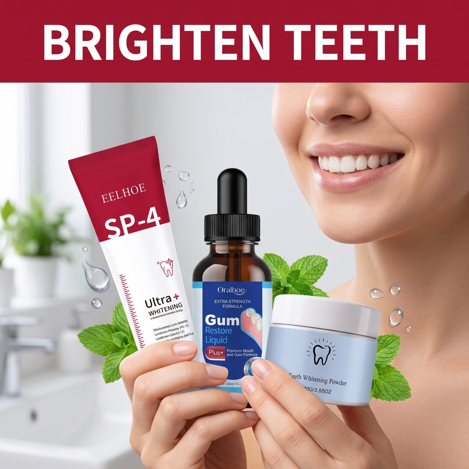 オーラルケアコンボセット ホワイトニング歯磨き粉 マウスウォ - Teeth Whitening Price のレビューと価格