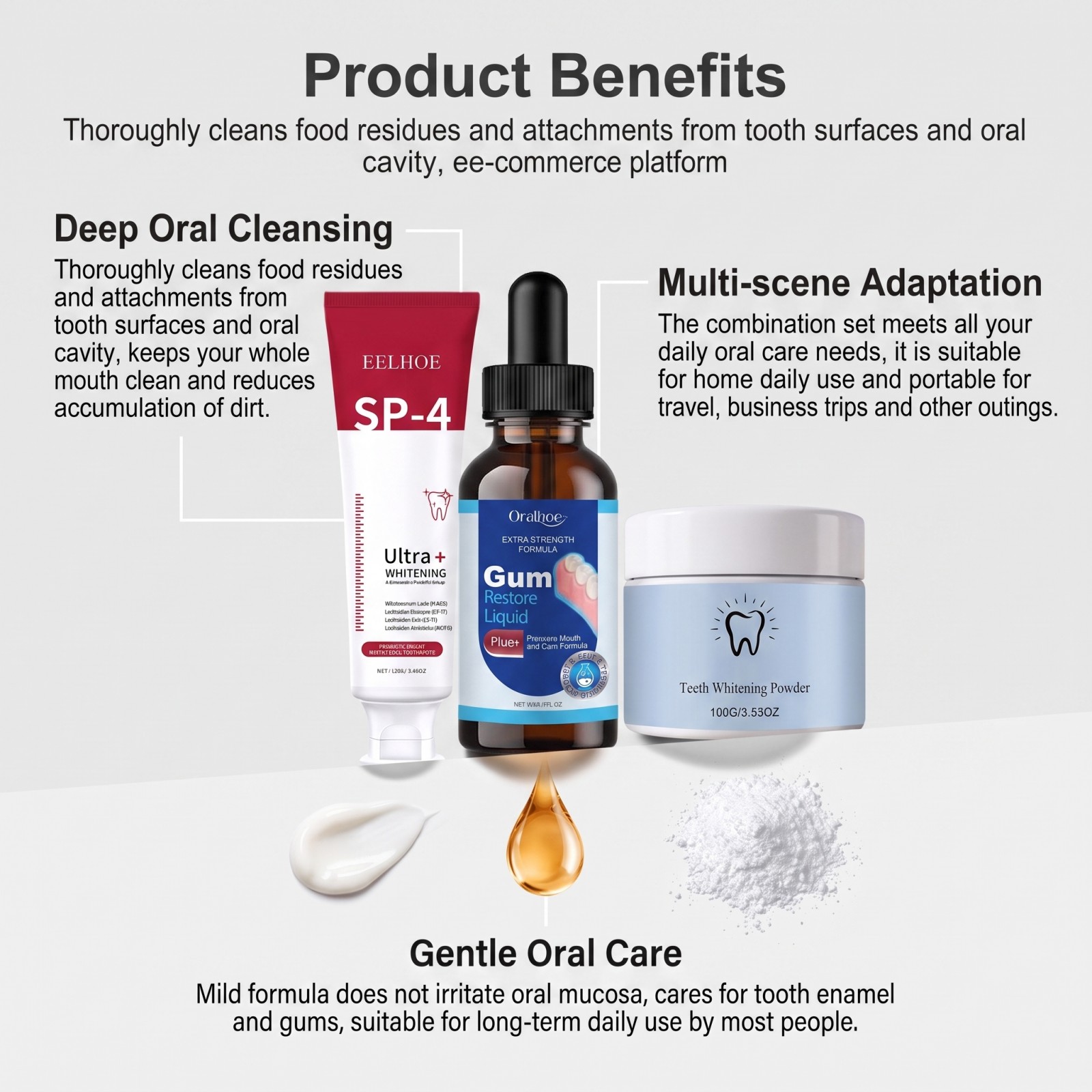 オーラルケアコンボセット ホワイトニング歯磨き粉 マウスウォ - Teeth Whitening Price のレビューと価格