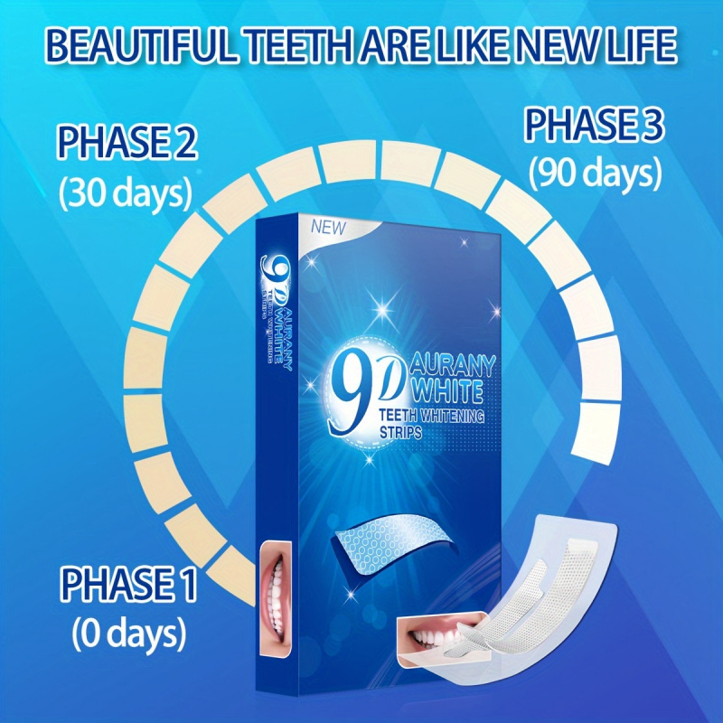 9D Aurany ホワイト歯ホワイトニング ストリップ 2 - Teeth Whitening Price のレビューと価格