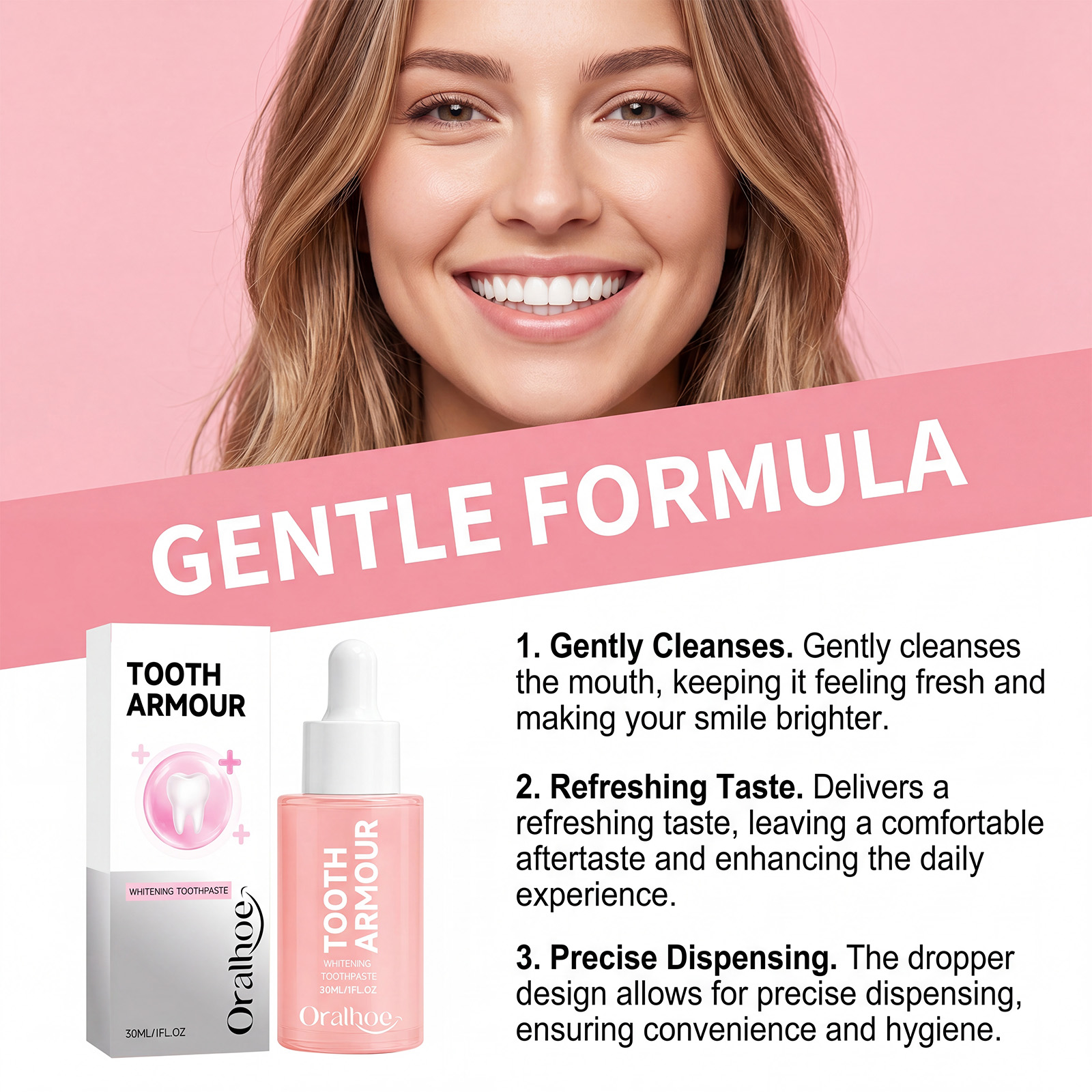 ナイアシンアミドホワイトニングセラム歯磨き粉、汚れ除去、毎日 - Teeth Whitening Serum のレビューと価格
