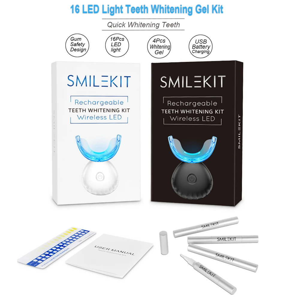 歯科歯ホワイトニングキットミニ 16 LED コールドライト - Teeth Whitening Price のレビューと価格