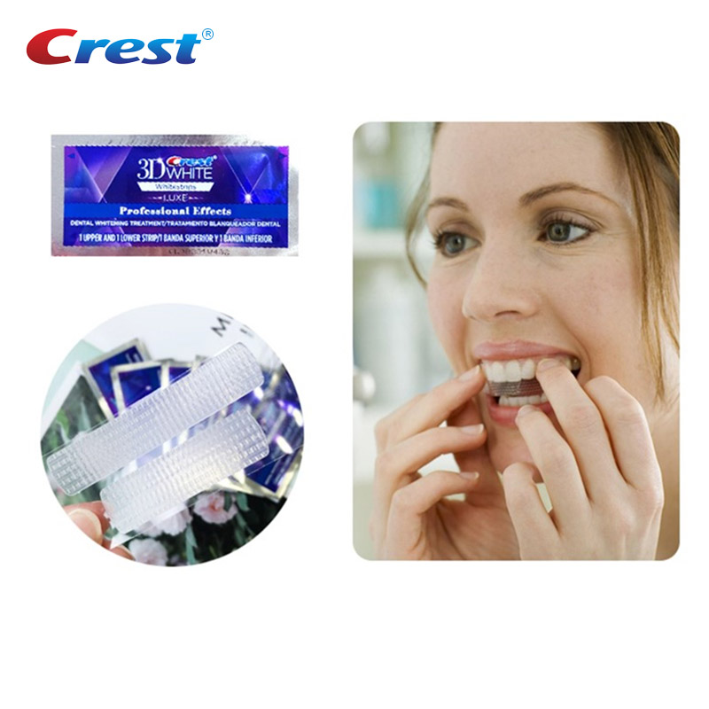 オリジナルクレスト 3D ホワイトストリップ歯ホワイトニング - Teeth Whitening Effects のレビューと価格