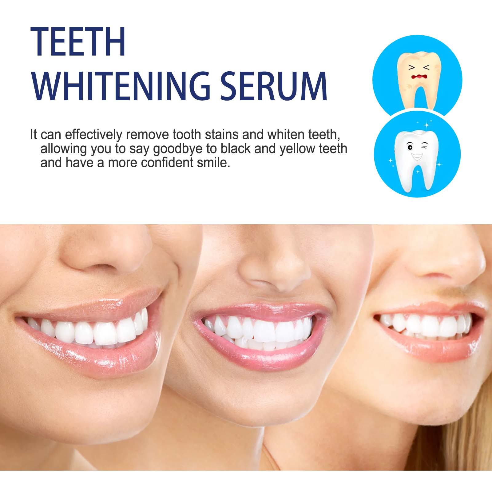 プロフェッショナル歯のホワイトニング美容液、頑固な歯の汚れを - Teeth Whitening Serum のレビューと価格