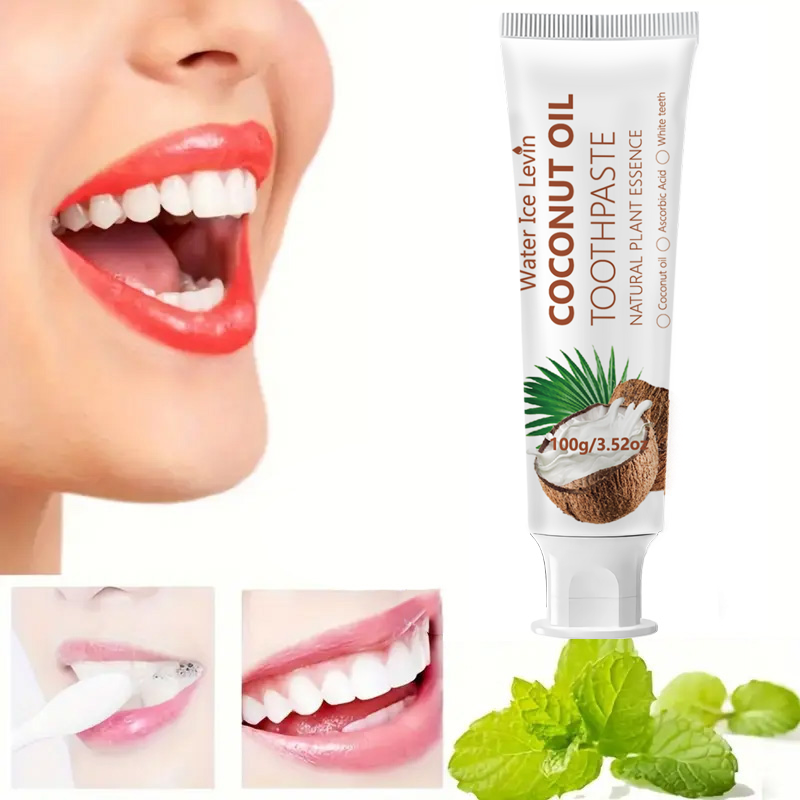 ココナッツオイル歯磨き粉 100g 天然植物エキス配合 歯を - Teeth Whitening Serum のレビューと価格